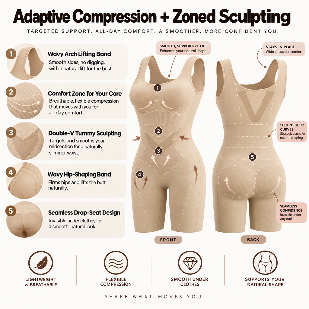 SnatchEase™ Colombian Faja — Sculpting Shapewear with Easy Bathroom Access